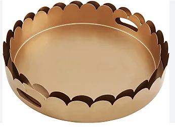 Gold Scalloped Edge Tray