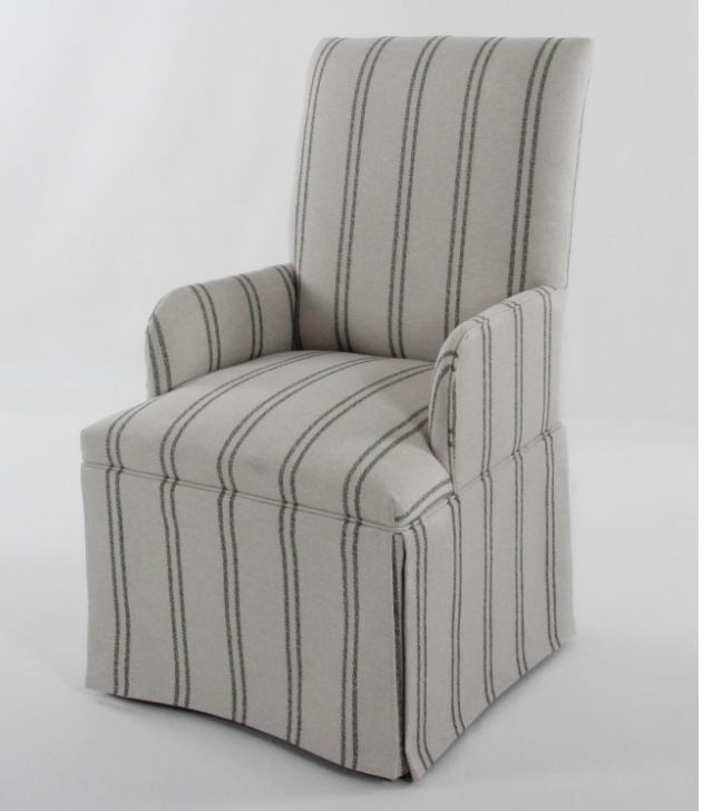 Skirted chair with casters- Modern Velvet Ink
