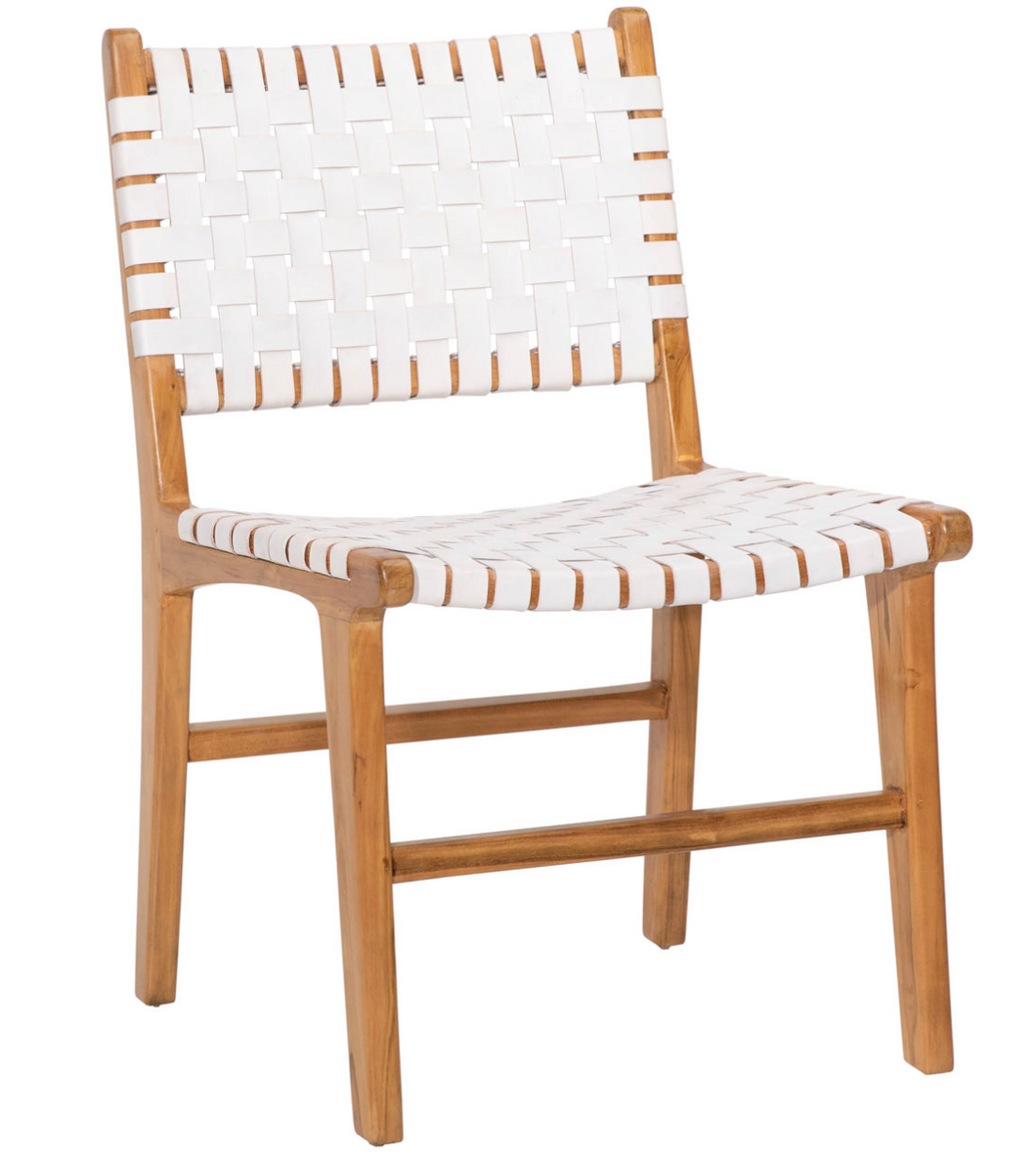 Dale Dining Chair- White Leather