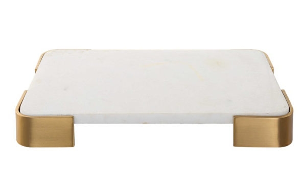 Elevated Tray/ Plateau White Marble- Small