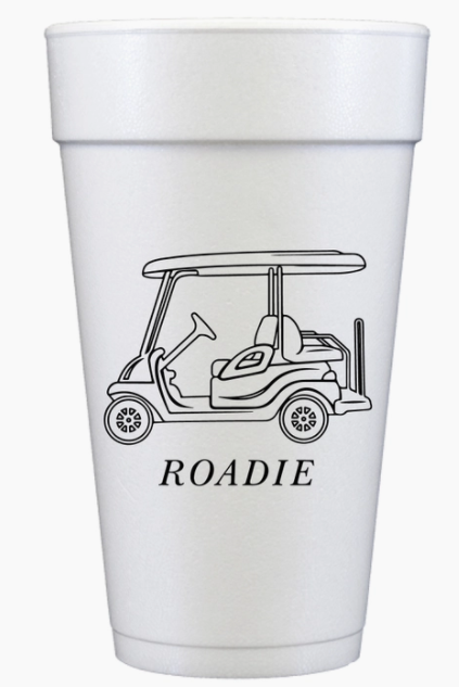 Golf Cart Roadie Foam Cups- Set of 10