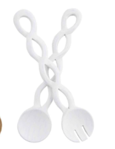 White Twisted Serving Set