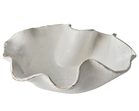 Atelier Free Form Textured Bowl White- Large