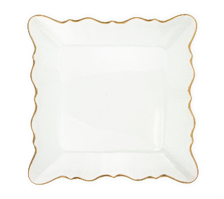 Chateau Square Serving Platter Clear/Gold